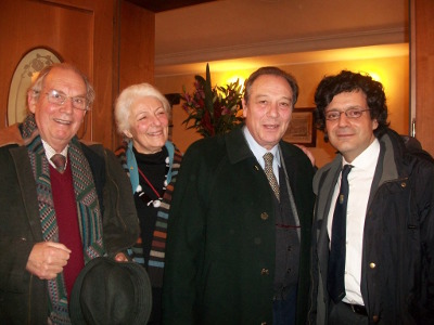Da sinistra Dr. Franco Luxardo, N.D. Contessa Luisa di San Bonifacio, Dr. Giorgio Varisco e Prof. Ghezzo (Padova, 13 febbraio 2010)